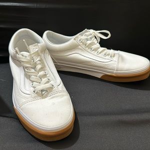 Old Skool White Vans size 7